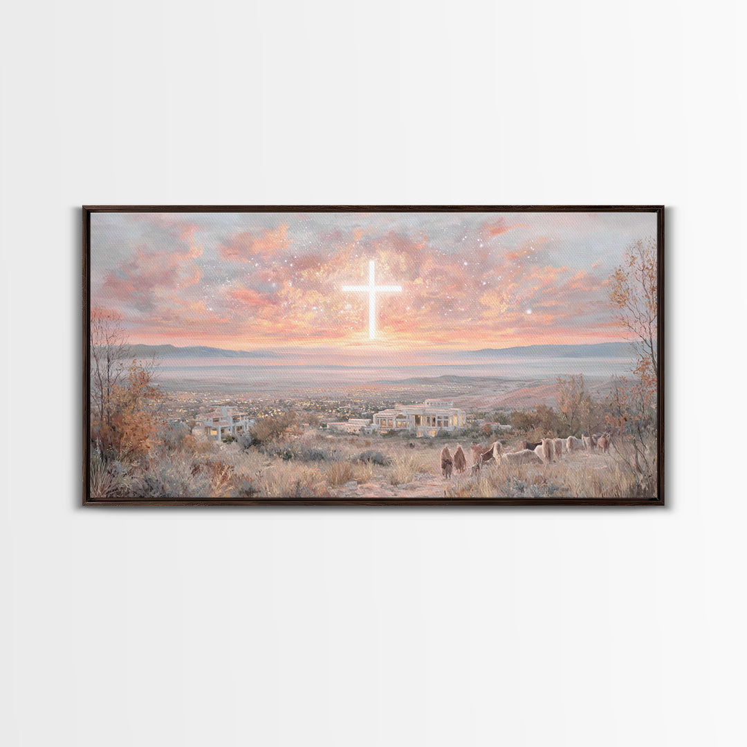 Dawn Of Redemption – Framed Canvas Print – Christian Art Canvas – Christian Wall Art – Large Christian Art – Modern Christian Art – Christi