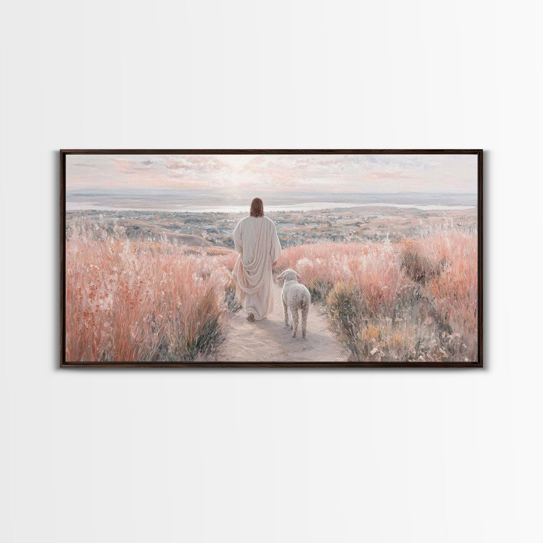 Valley Of Comfort, Framed Canvas Print, Christian Wall Art, Jesus Painting, Christian Art Canvas, Christian Decor, Christian Gift Ideas