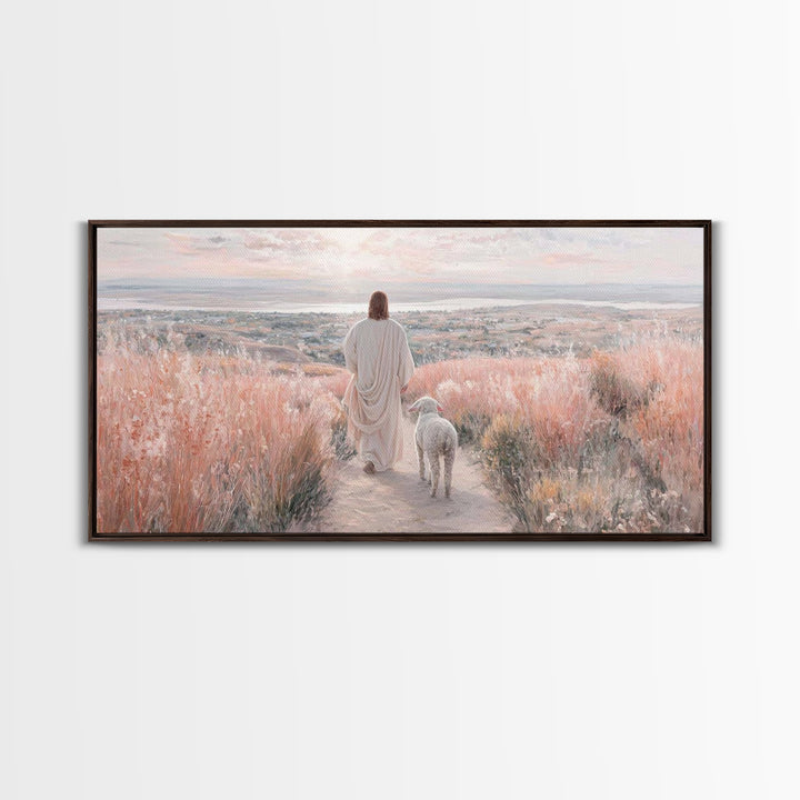 Valley Of Comfort, Framed Canvas Print, Christian Wall Art, Jesus Painting, Christian Art Canvas, Christian Decor, Christian Gift Ideas