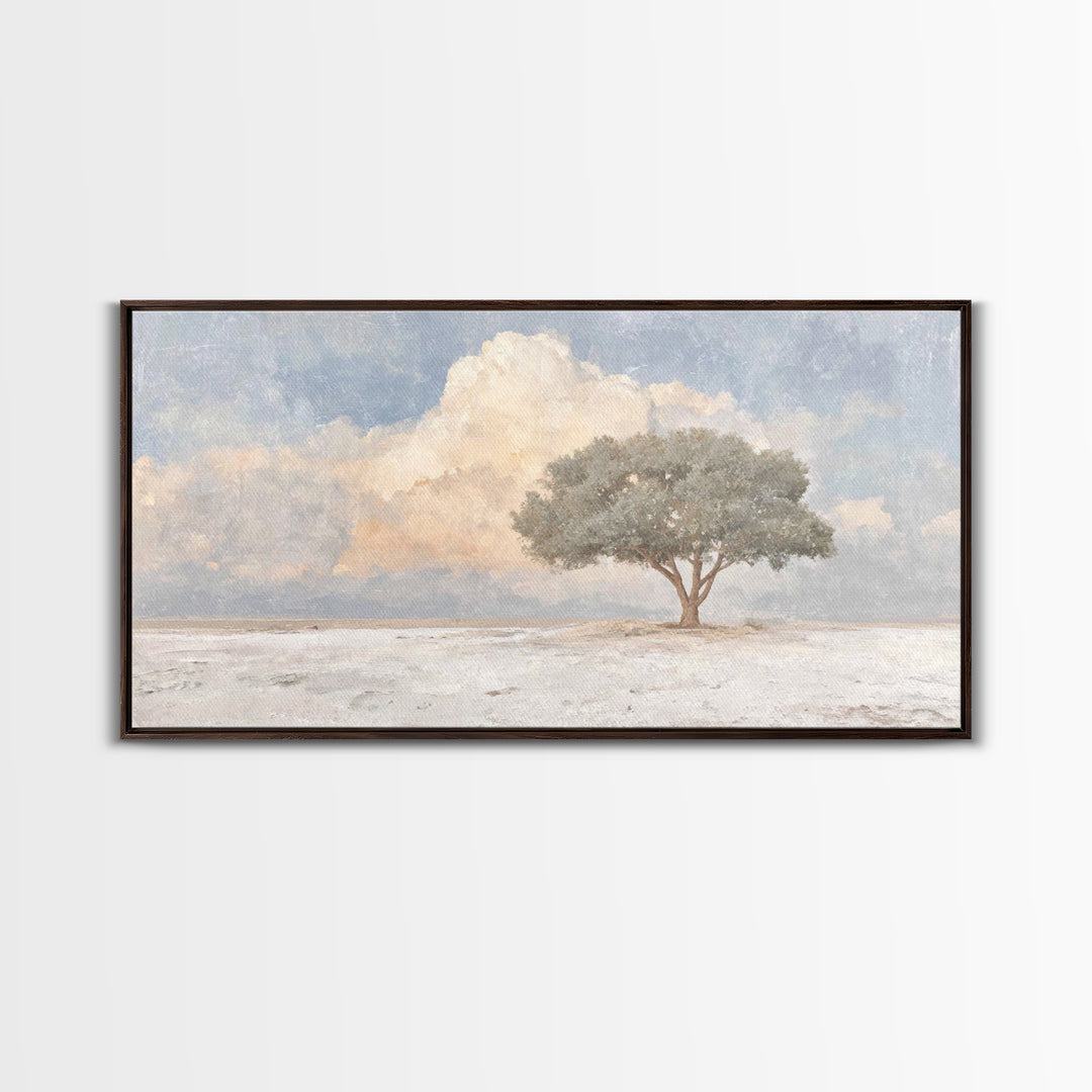 Cloudland Oak – Framed Canvas Print – Christian Art Canvas – Modern Christian Painting – Christian Wall Art – Christian Art Print – Unique
