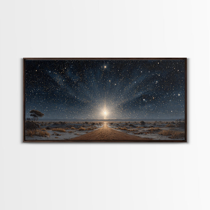 The Guiding Star – Framed Canvas Print – Christmas Art Prints – Christian Christmas Decor – Christian Wall Art – Christian Art Canvas – Chr