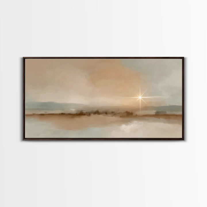 Desert Promise – Framed Canvas Print – Christmas Art – Christian Art Canvas – Jesus Painting – Christian Wall Art – Christian Christmas Dec