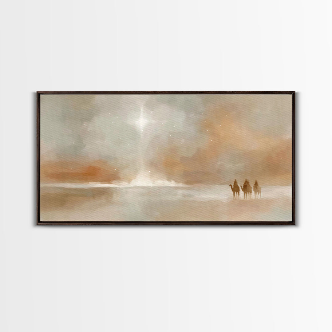 Journey Of Kings – Framed Canvas Print – Christian Christmas Art – Jesus Painting – Christian Wall Art – Christmas Art – Christian Art Canv