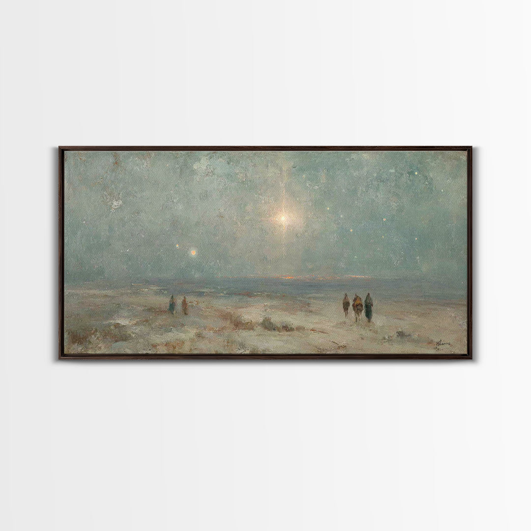 Star Of Bethlehem – Framed Canvas Print – Christian Christmas Art – Christmas Art – Christian Wall Art – Christian Art Canvas – Jesus Paint