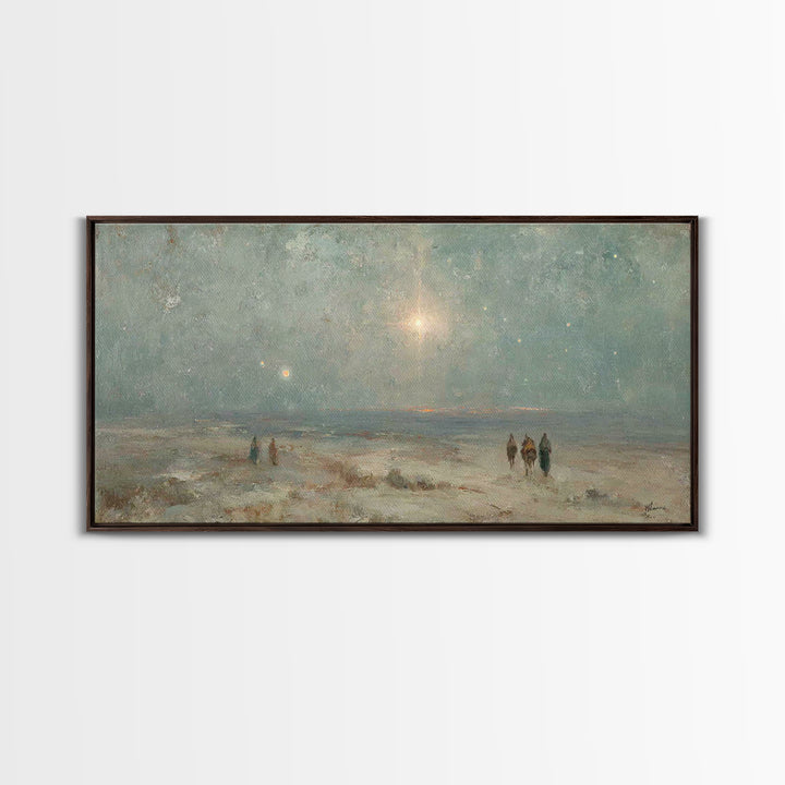 Star Of Bethlehem – Framed Canvas Print – Christian Christmas Art – Christmas Art – Christian Wall Art – Christian Art Canvas – Jesus Paint