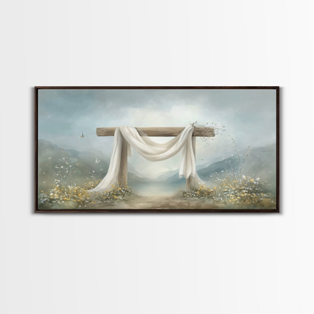 Morning Mercy | Framed Canvas Print | Christian Wall Art | Christian Art Canvas | Moody Christian Art | Christian Christmas Art | Christian