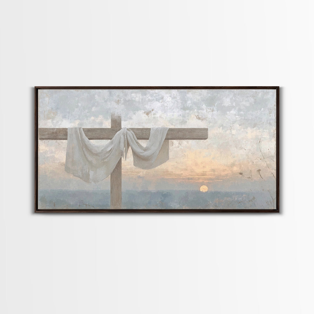 Risen Dawn – Framed Canvas Print – Christian Wall Art – Christian Art Canvas – Christian Decor For Home – Christmas Wall Art – Christian Gi