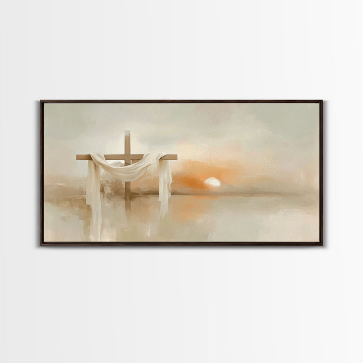 Eternal Light, Framed Canvas Print, Christian Art Canvas, Christian Wall Art, Christian Christmas Art, Minimalist Christian Art, Christian