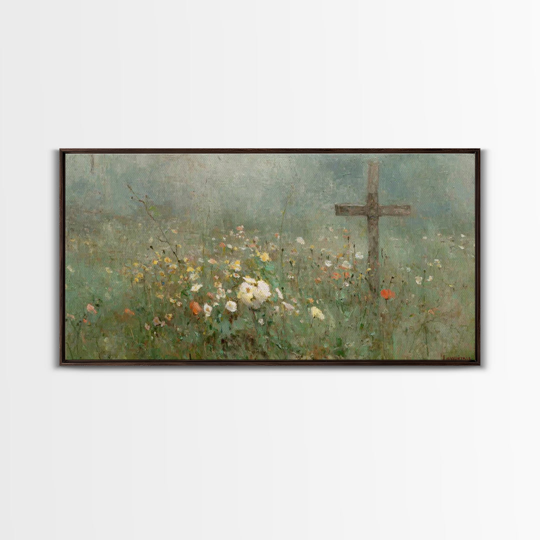 Morning Of Grace | Framed Canvas Print | Christian Wall Art | Christian Art Canvas | Subtle Christian Paintings | Christian Art Work | Chri