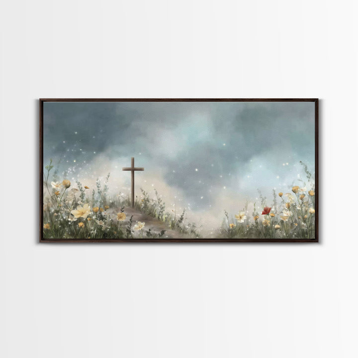 Blossoms Of Renewal | Framed Canvas Print | Christian Wall Art | Christian Art Canvas | Christian Art Prints | Christian Decoration | Moder