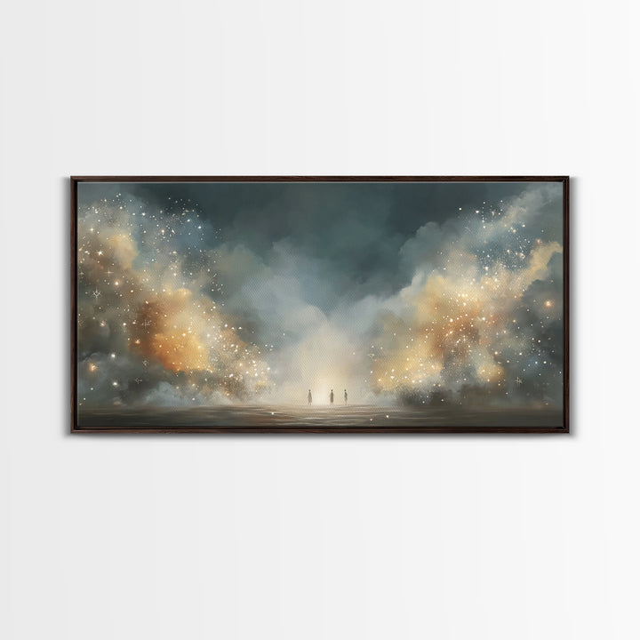Heavenly Wonder, Framed Canvas Print, Christian Wall Art, Christian Art Canvas, Moody Christian Art, Christmas Art Prints, Christian Gift I