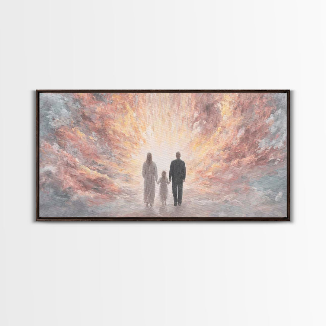 Path Of Light, Framed Canvas Print, Christian Art Canvas, Christian Christmas Art, Christian Wall Art, Large Christian Painting