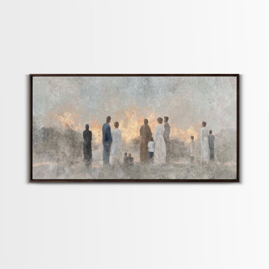 Dawn Of Hope – Framed Canvas Print – Christian Wall Art – Christian Art Work – Minimalist Christian Art – Christian Art Canvas