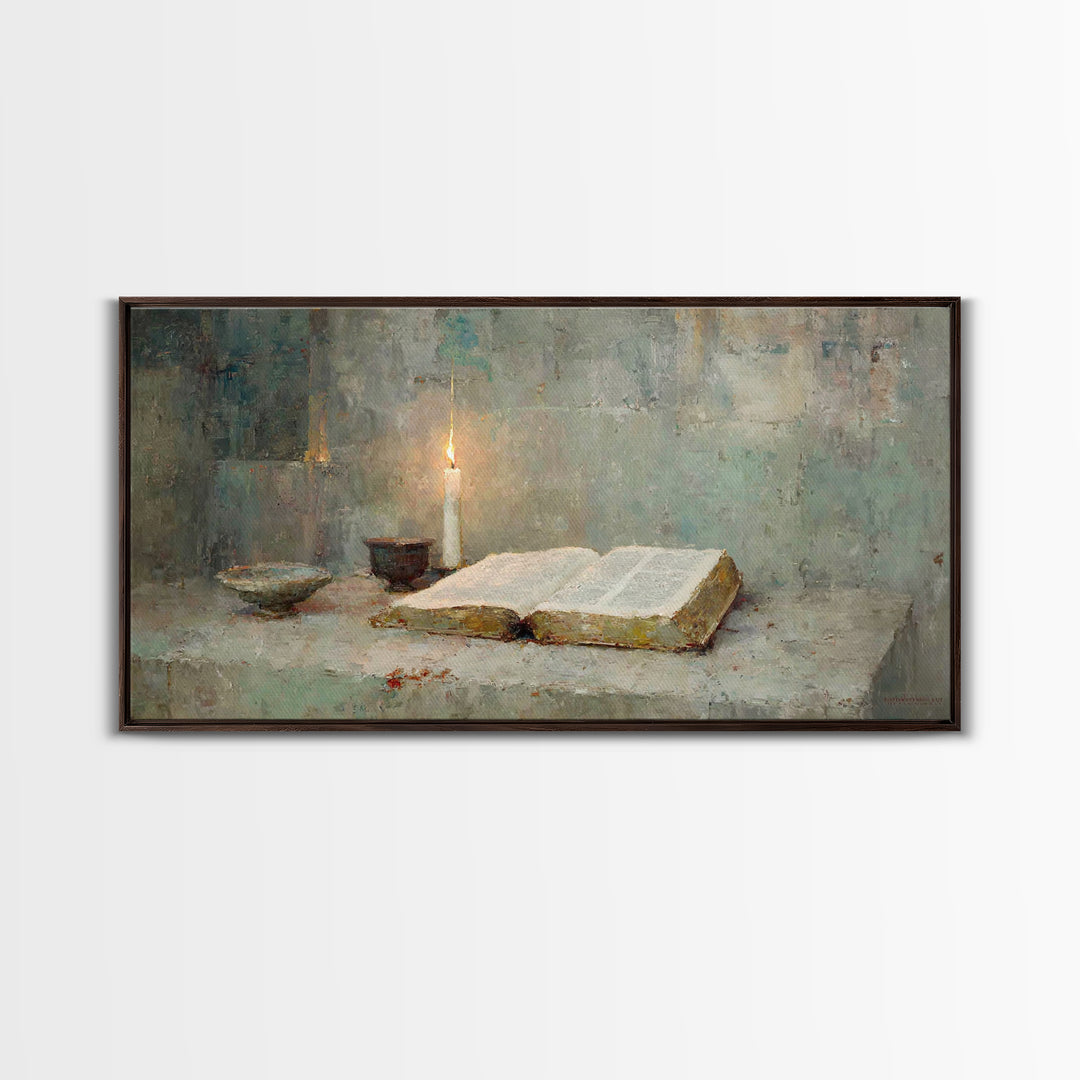 Radiant Communion | Framed Canvas Print | Christian Art Canvas | Christian Wall Art | Modern Christian Painting | Christian Christmas Art