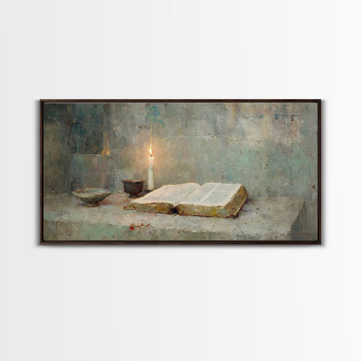 Radiant Communion | Framed Canvas Print | Christian Art Canvas | Christian Wall Art | Modern Christian Painting | Christian Christmas Art