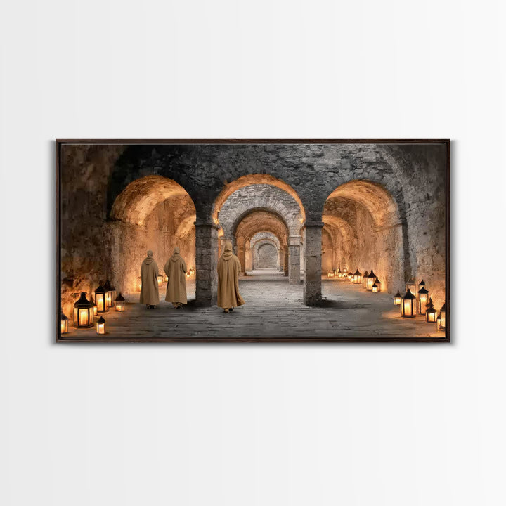 Lantern Passage, Framed Canvas Print, Christian Art Canvas, Christian Wall Art, Christian Painting, Christian Decor, Unique Christian Art,