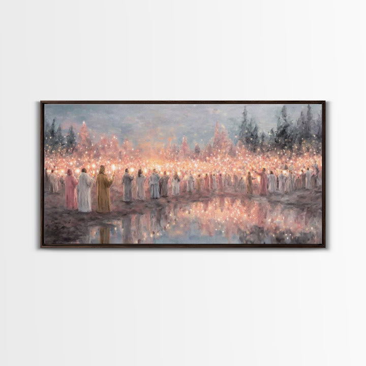 Radiant Multitude – Framed Canvas Print – Christian Art Canvas – Christian Christmas Art – Christmas Art Prints – Christian Wall Art – Mode