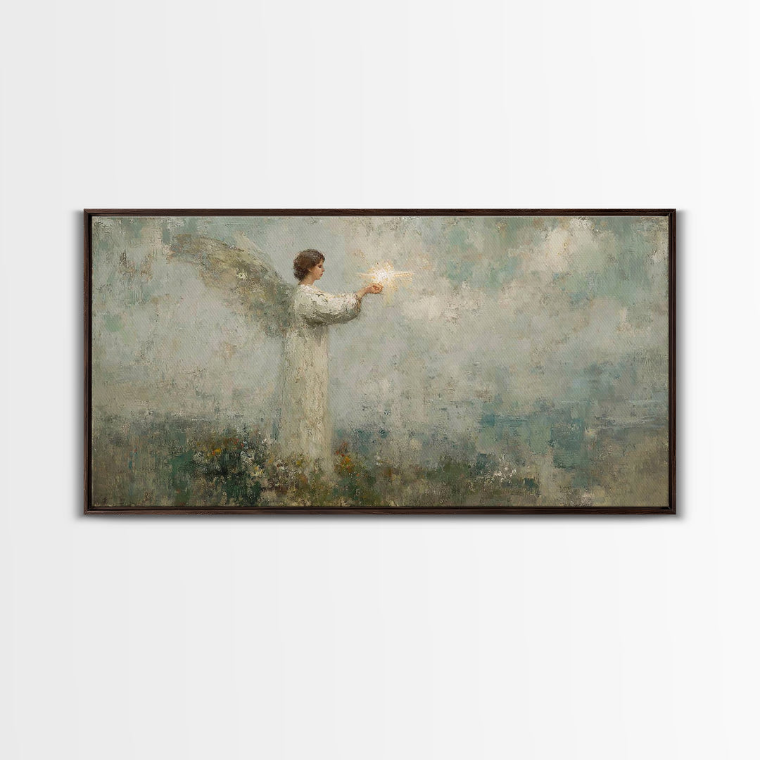 Witness Of Light - Framed Canvas Print - Christian Wall Art - Christian Art Canvas - Christmas Art - Jesus Painting - Christian Art