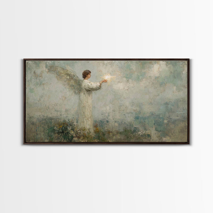 Witness Of Light - Framed Canvas Print - Christian Wall Art - Christian Art Canvas - Christmas Art - Jesus Painting - Christian Art