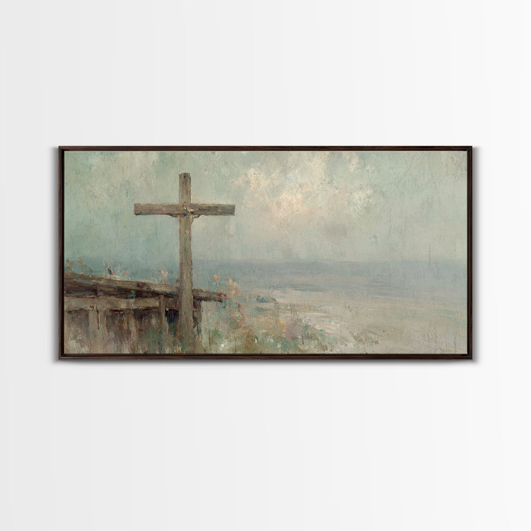 Dawn Of Mercy – Framed Canvas Print – Christian Wall Art – Christian Art Canvas – Jesus Painting – Christian Christmas Art