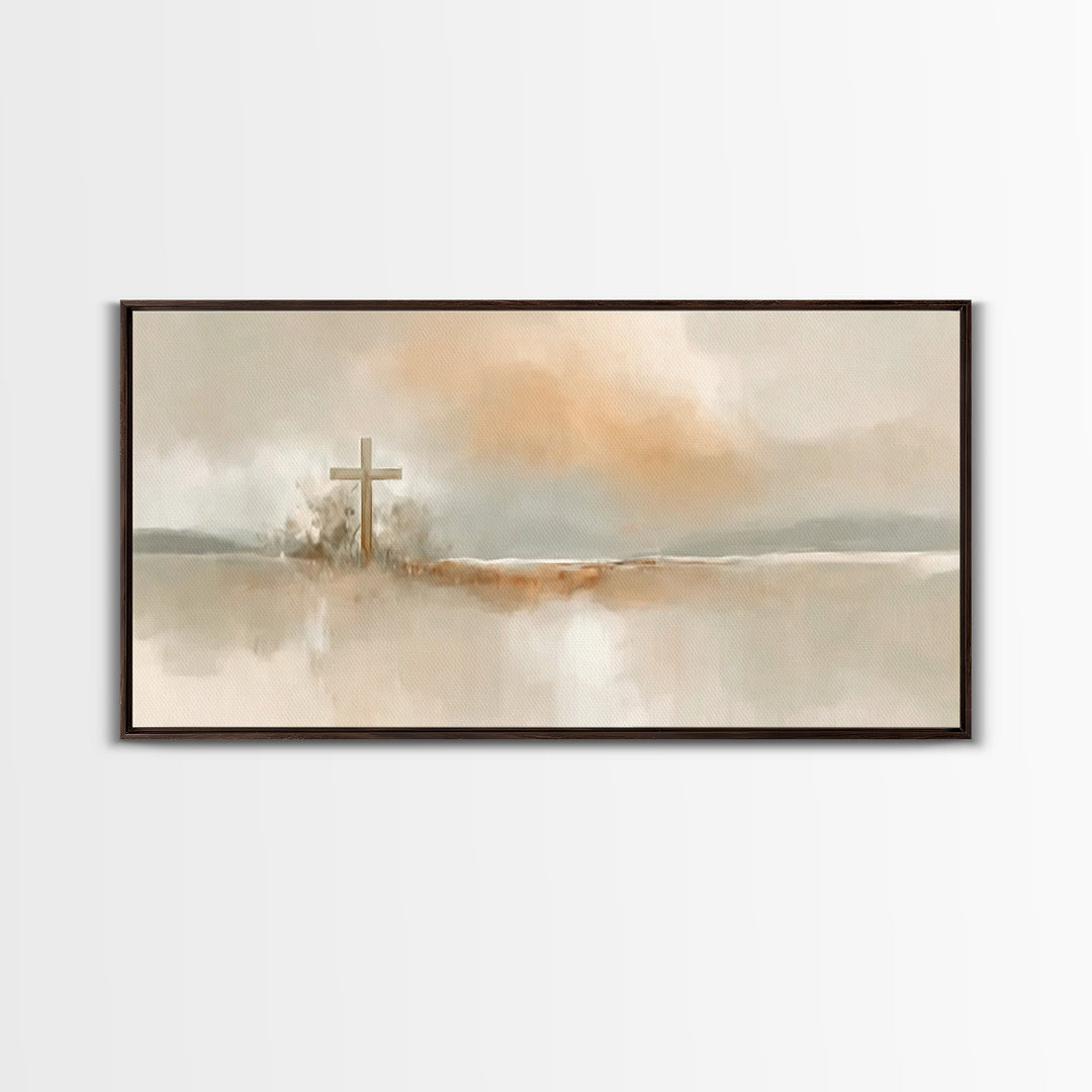Desert Redeemer – Framed Canvas Print – Christian Wall Art – Christian Painting – Christian Christmas Art – Christian Art Print