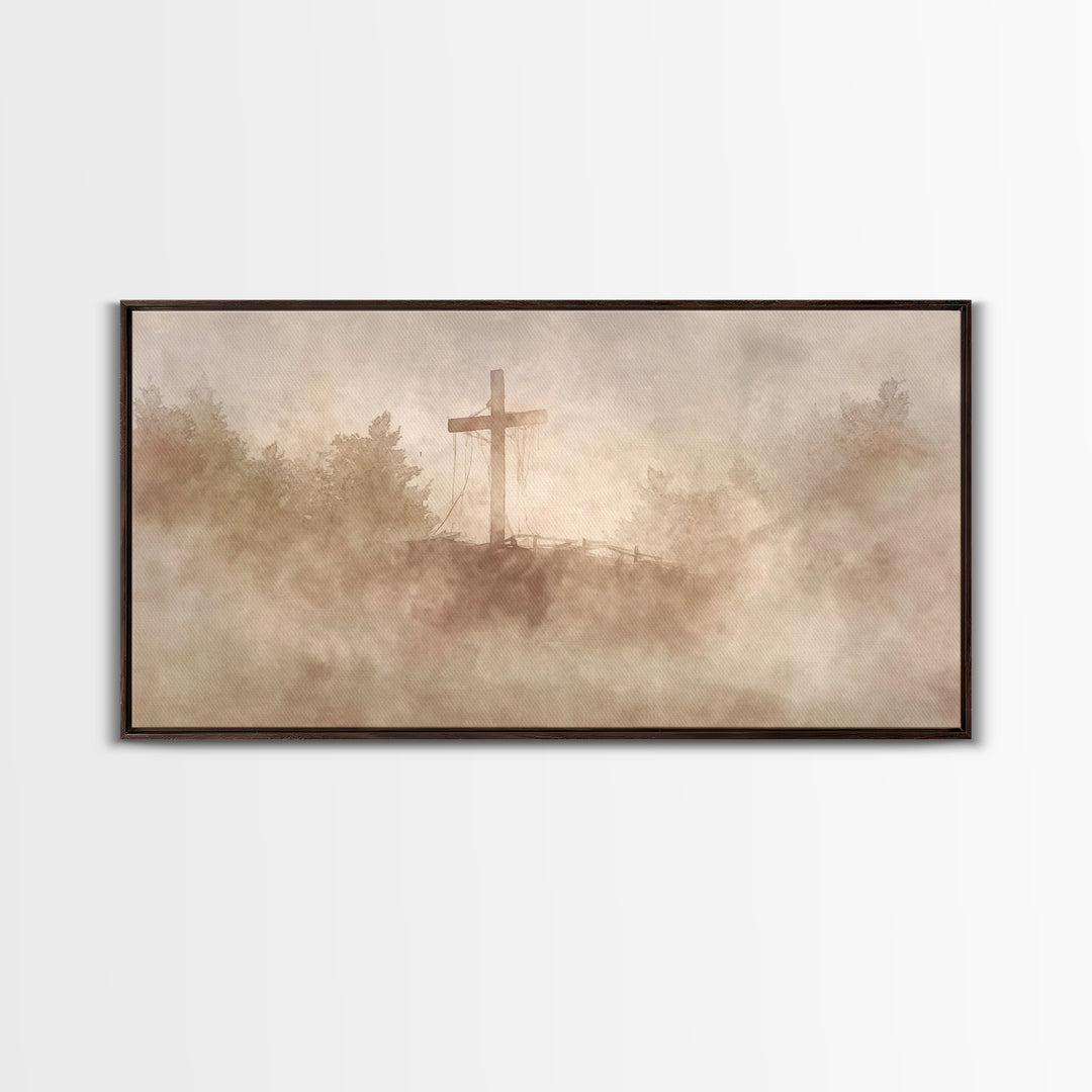 Quiet Salvation – Framed Canvas Print – Subtle Christian Art – Christian Wall Art – Christian Painting – Christian Art Canvas