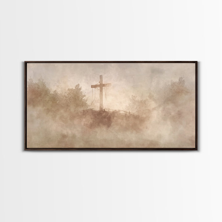 Quiet Salvation – Framed Canvas Print – Subtle Christian Art – Christian Wall Art – Christian Painting – Christian Art Canvas