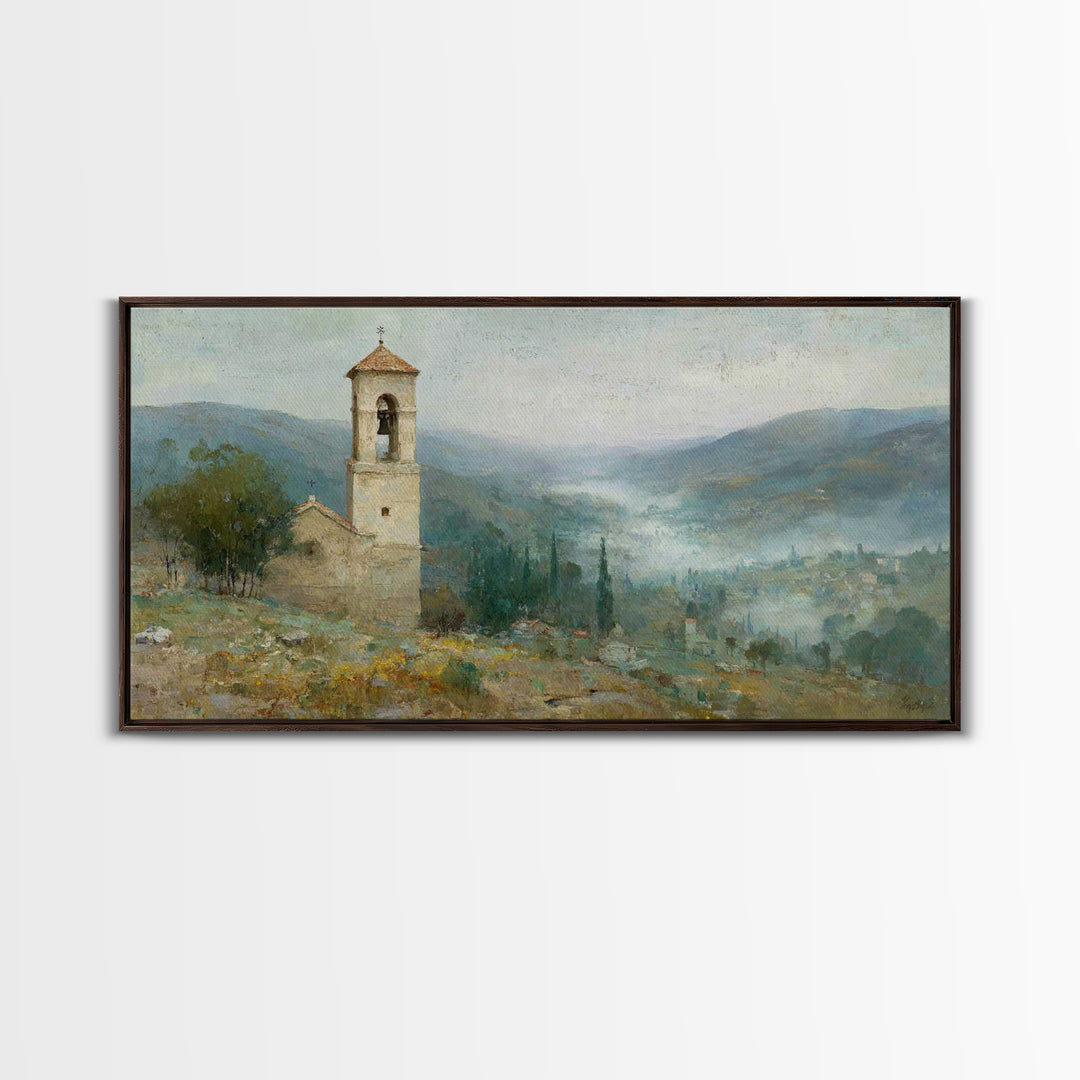 Mountain Sanctuary – Framed Canvas Print – Christian Art Canvas – Christian Decoration – Modern Christian Art – Christian Wall Art