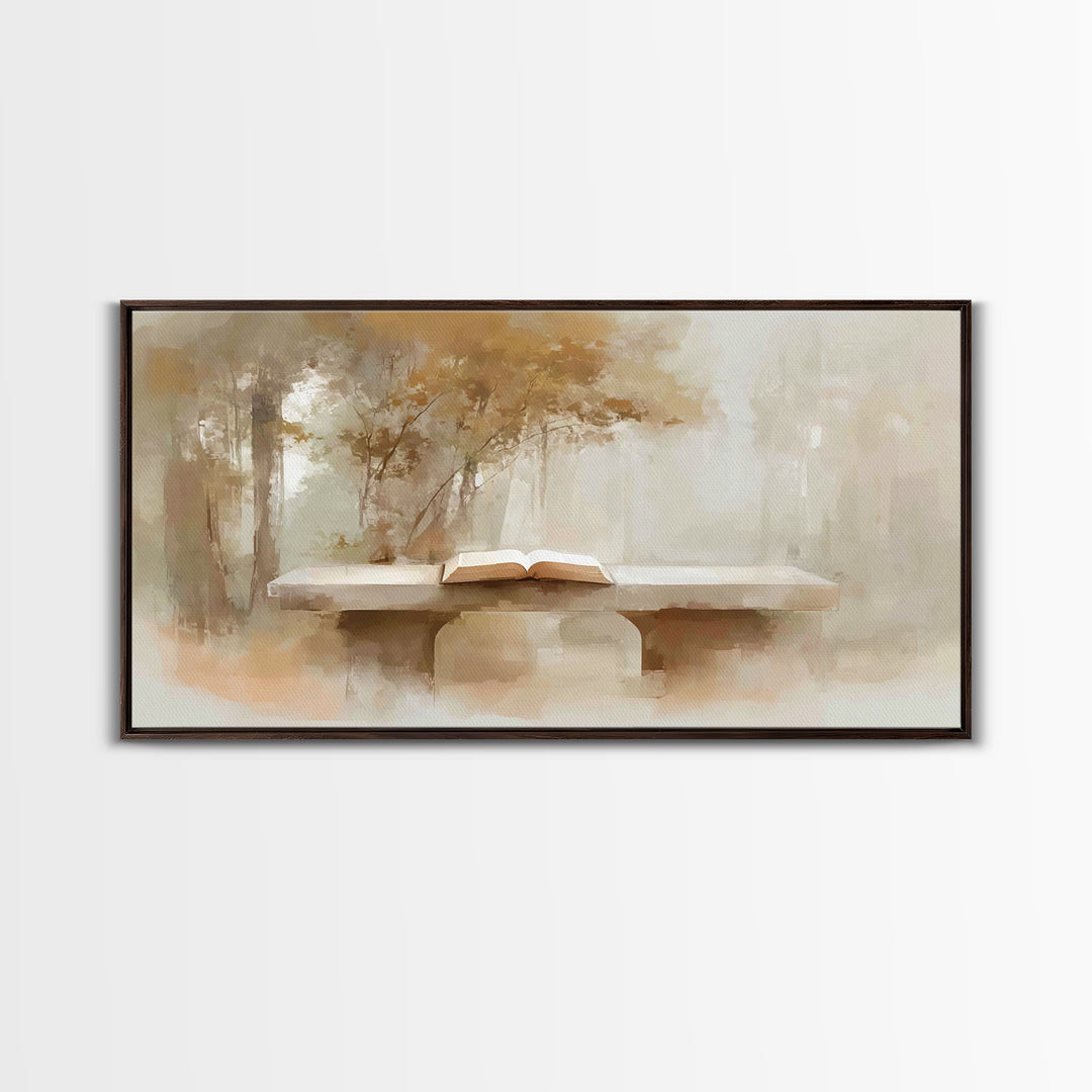 Forest Scripture - Framed Canvas Print - Christian Art Canvas - Christian Wall Art - Subtle Christian Art - Christian Painting - Christian