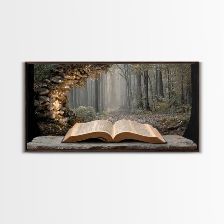 Path of Light - Framed Canvas Print - Christian Wall Art - Christian Art Canvas - Christmas Art - Christian Christmas Art - Framed Christma