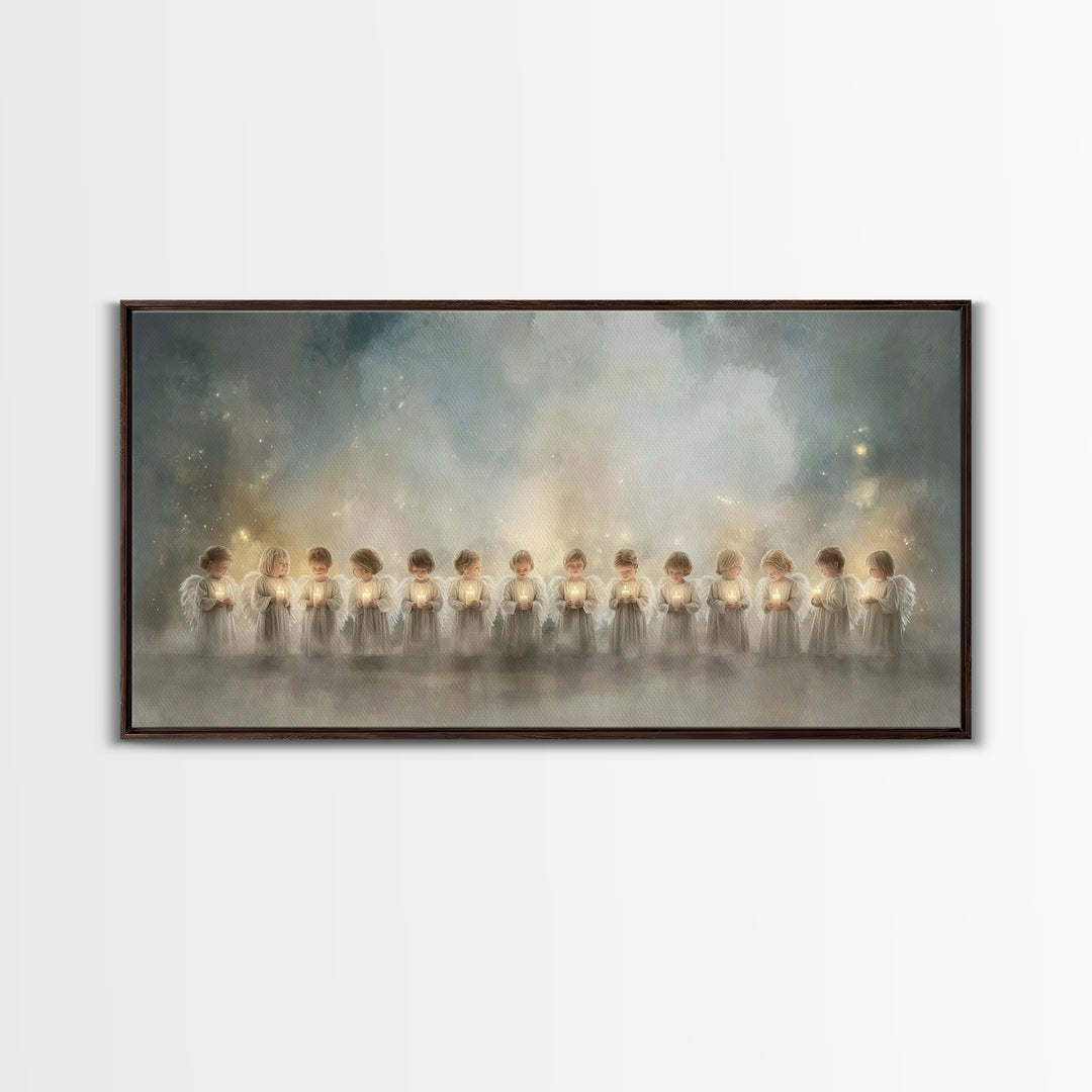 Angel Chorus - Framed Canvas Print - Christian Wall Art - Christian Art Canvas - Christmas Art - Christian Christmas Art - Christian Christ