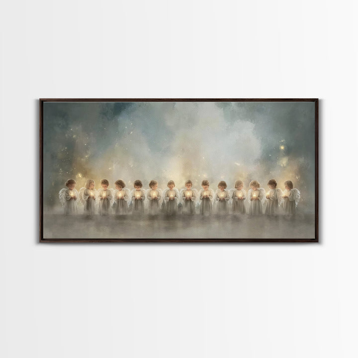 Angel Chorus - Framed Canvas Print - Christian Wall Art - Christian Art Canvas - Christmas Art - Christian Christmas Art - Christian Christ