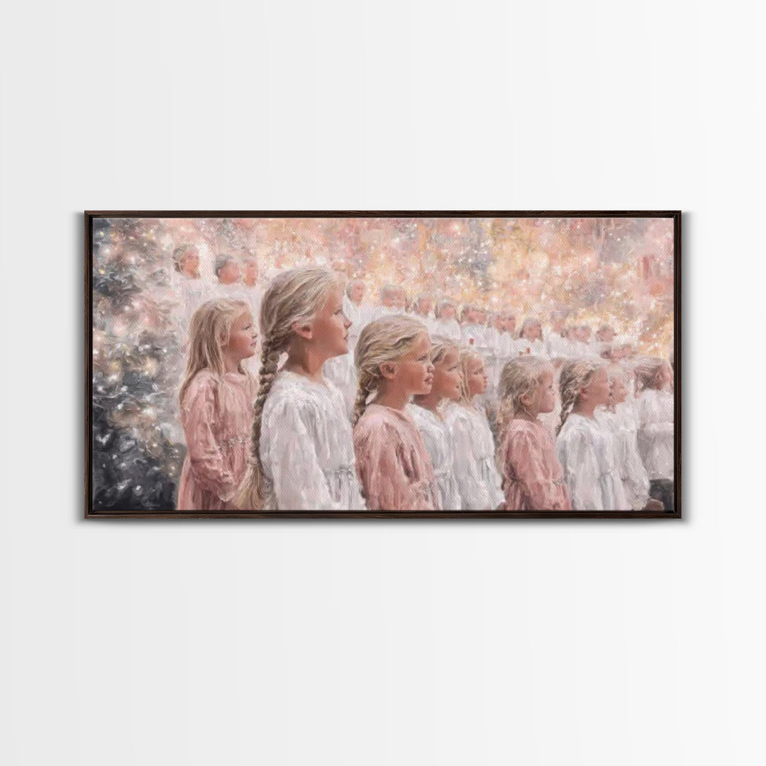 Choir Of Blessings – Framed Canvas Print – Christian Christmas Art – Christian Wall Art – Christmas Art Prints – Christian Art Canvas – Chr