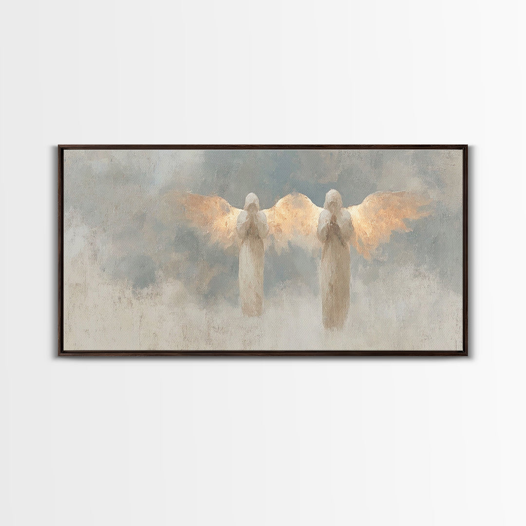 Wings Of Mercy – Framed Canvas Print – Christian Art Canvas – Abstract Christian Art – Christian Wall Art – Christian Art Gift – Minimalist