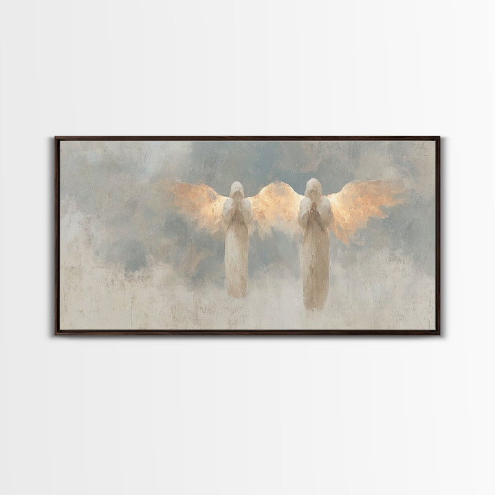 Wings Of Mercy – Framed Canvas Print – Christian Art Canvas – Abstract Christian Art – Christian Wall Art – Christian Art Gift – Minimalist