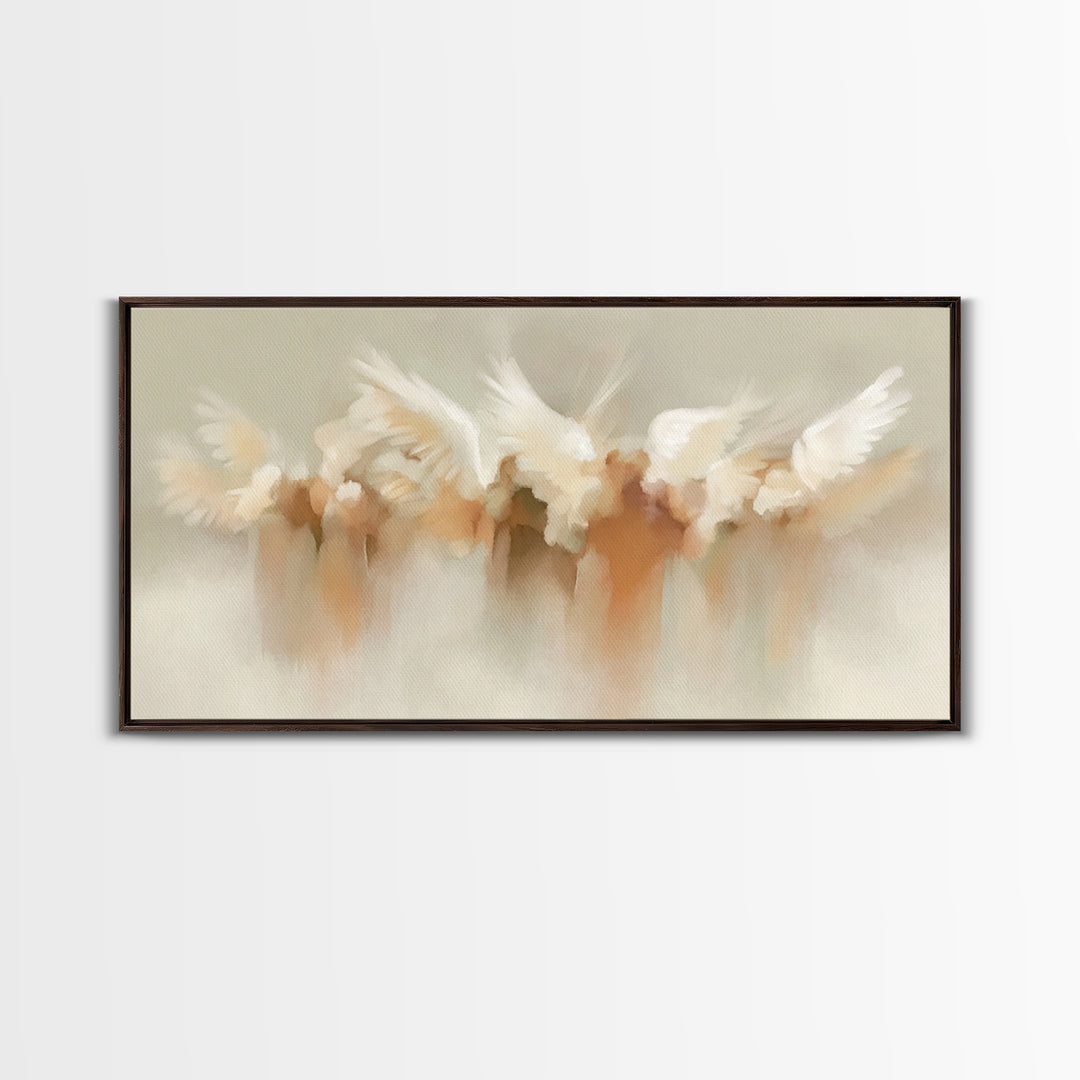Heavenly Chorus – Framed Canvas Print – Christian Wall Art – Christian Art Canvas – Christian Christmas Decorations – Christmas Art Prints