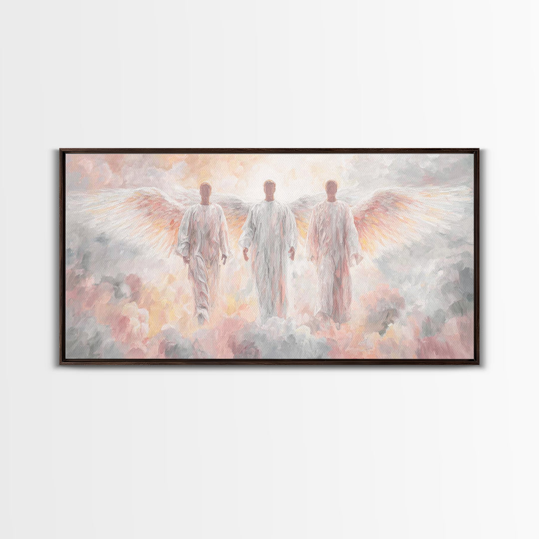 Radiant Messengers – Framed Canvas Print – Christian Wall Art – Christian Art Canvas – Modern Christian Art – Christian Painting – Christia