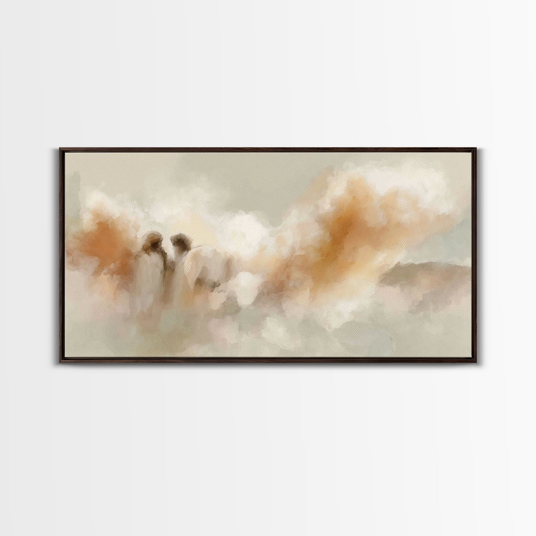 Softened Whispers – Framed Canvas Print – Minimalist Christian Art – Abstract Christian Art – Christian Wall Art – Subtle Christian Art – C