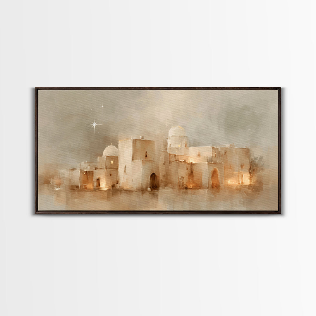 Star of Bethlehem – Framed Canvas Print – Christian Wall Art – Christmas Art Prints – Christian Art Canvas – Christian Christmas Decor – Mo