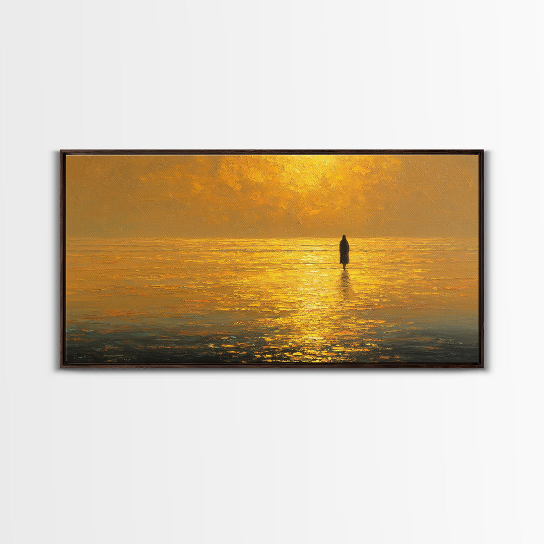 Celestial Path – Framed Canvas Print – Jesus Painting – Christian Wall Art – Modern Christian Art – Christian Art Print – Christian Christm