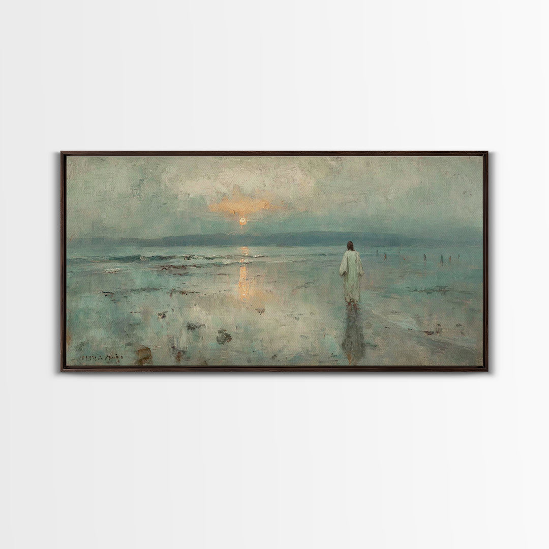Horizon Grace – Framed Canvas Print – Christian Art Work – Jesus Canvas Art – Christian Wall Art – Subtle Christian Art – Christian Decor F