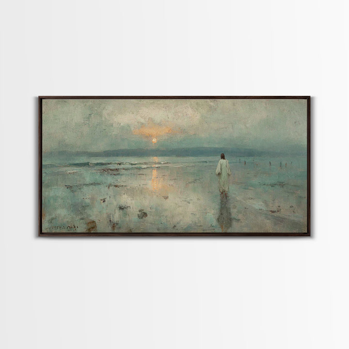 Horizon Grace – Framed Canvas Print – Christian Art Work – Jesus Canvas Art – Christian Wall Art – Subtle Christian Art – Christian Decor F