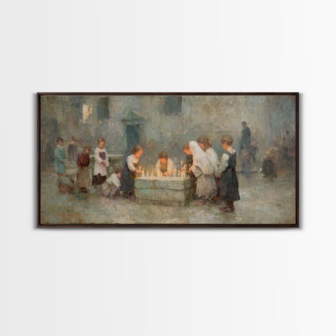 Children Of Blessing – Framed Canvas Print – Christian Art Canvas – Vintage Christian Art – Christian Wall Art – Christian Art Print – Chri