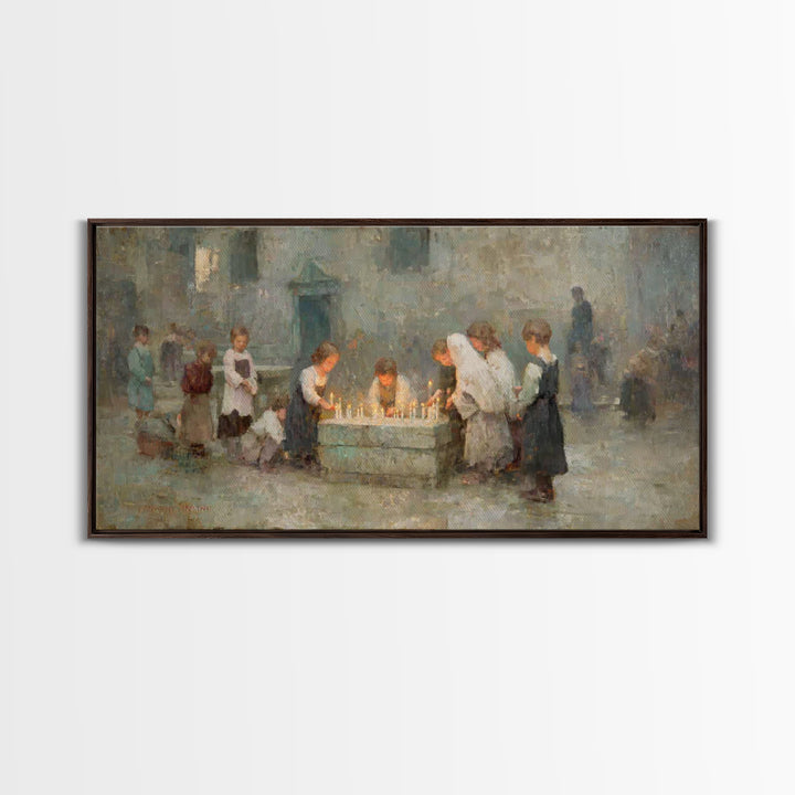 Children Of Blessing – Framed Canvas Print – Christian Art Canvas – Vintage Christian Art – Christian Wall Art – Christian Art Print – Chri