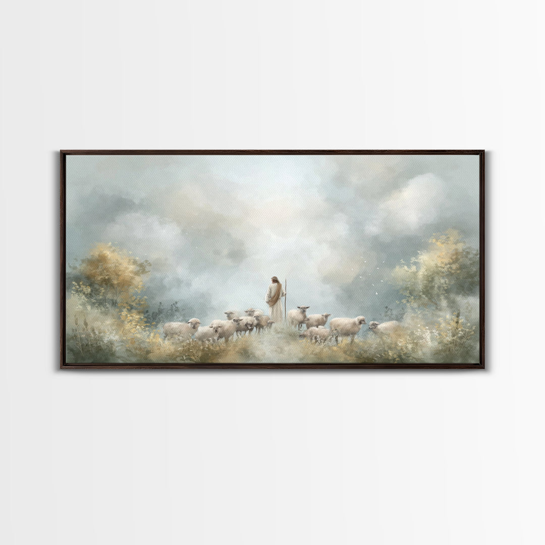 Guardian Of Peace – Framed Canvas Print – Christian Art Canvas – Jesus Painting – Christian Wall Art – Christian Art Work – Christian Gift