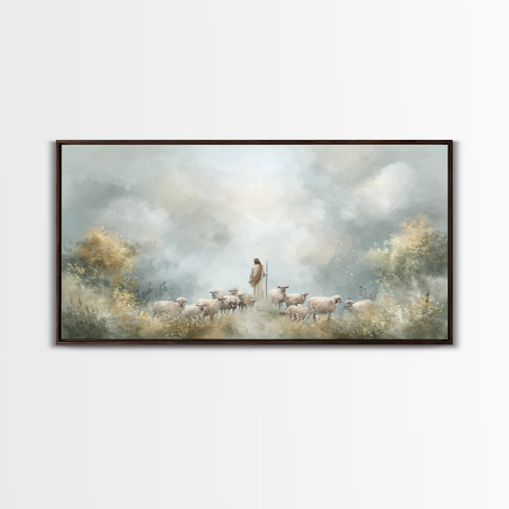 Guardian Of Peace – Framed Canvas Print – Christian Art Canvas – Jesus Painting – Christian Wall Art – Christian Art Work – Christian Gift