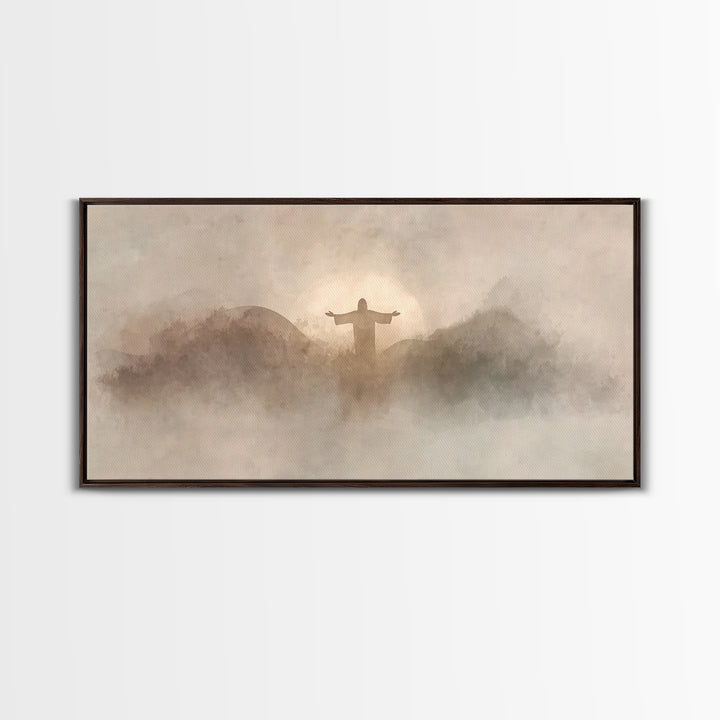 Rising In Grace - Framed Canvas Print - Christian Art Canvas - Jesus Painting - Christian Wall Art - Christian Art - Christian Gift Ideas