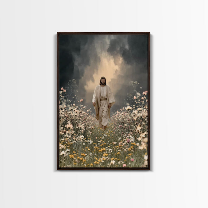 Path Of Mercy – Framed Canvas Print – Christian Wall Art – Jesus Painting – Christian Art Canvas – Christian Decor – Christmas Art