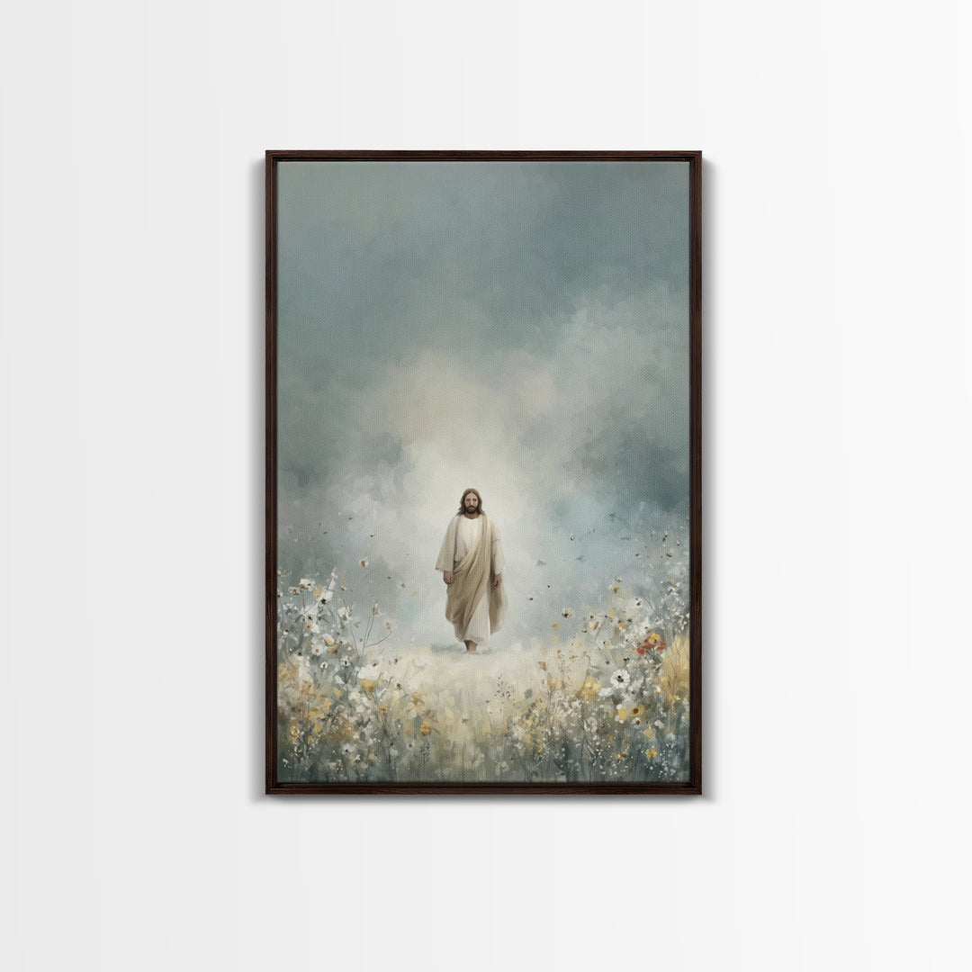 Heavenly Bloom – Framed Canvas Print – Christian Art Canvas – Jesus Painting – Subtle Christian Art – Christian Wall Art – Christian Gift I