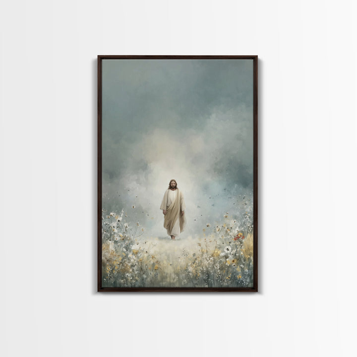 Heavenly Bloom – Framed Canvas Print – Christian Art Canvas – Jesus Painting – Subtle Christian Art – Christian Wall Art – Christian Gift I